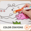 44cm*10m Kids Drawing Roll Color Filling Paper Graffiti Scroll Coloring Paper Toy(Style 01:2 themes)