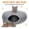 Cat Tunnel Bed Felt Pet Puppy Nest Cave House Round Donut Interactive Play Toy 26823