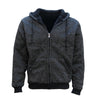 Men's Thick Zip Up Hooded Hoodie w Winter Sherpa Fur Jumper Coat Jacket Sweater, Black, M