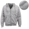 Men's Thick Zip Up Hooded Hoodie w Winter Sherpa Fur Jumper Coat Jacket Sweater, Dark Grey, S