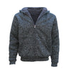 Men's Thick Zip Up Hooded Hoodie w Winter Sherpa Fur Jumper Coat Jacket Sweater, Dark Grey, 2XL