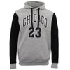 Men's Fleece Pullover Hoodie Jacket Chicago Bulls 23 Michael Jordan Sweat Shirt, Light Grey, L