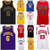 New Men's Basketball Jersey Sports T Shirt Tee Vest Tops Gym Chicago Los Angeles, Yellow - Los Angeles 6, S