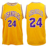 New Men's Basketball Jersey Sports T Shirt Tee Vest Tops Gym Chicago Los Angeles, Yellow - Los Angeles 6, S