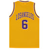 New Men's Basketball Jersey Sports T Shirt Tee Vest Tops Gym Chicago Los Angeles, Yellow - Los Angeles 6, XL