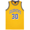 New Men's Basketball Jersey Sports T Shirt Tee Vest Tops Gym Chicago Los Angeles, Yellow - Golden State 30, S