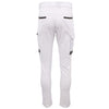 Men's Cotton Drill Cargo Work Pants UPF 50+ 13 Pockets Tradies Workwear Trousers, White, 38