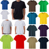 Adult 100% Cotton T-Shirt Unisex Men's Basic Plain Blank Crew Tee Tops Shirts, Aqua, S