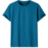 Adult 100% Cotton T-Shirt Unisex Men's Basic Plain Blank Crew Tee Tops Shirts, Aqua, 3XL