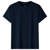 Adult 100% Cotton T-Shirt Unisex Men's Basic Plain Blank Crew Tee Tops Shirts, Navy, S