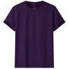 Adult 100% Cotton T-Shirt Unisex Men's Basic Plain Blank Crew Tee Tops Shirts, Purple, 3XL