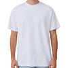 Adult 100% Cotton T-Shirt Unisex Men's Basic Plain Blank Crew Tee Tops Shirts, White, 3XL