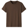 Adult 100% Cotton T-Shirt Unisex Men's Basic Plain Blank Crew Tee Tops Shirts, Coffee, XL