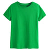 Adult 100% Cotton T-Shirt Unisex Men's Basic Plain Blank Crew Tee Tops Shirts, Green, S