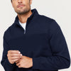 New Men's Unisex Adult Half-Zip Fleece Jumper Pullover Stand Collar Jacket Shirt, Black, XS