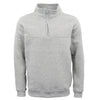 New Men's Unisex Adult Half-Zip Fleece Jumper Pullover Stand Collar Jacket Shirt, Light Grey, XS