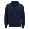 New Men's Unisex Adult Half-Zip Fleece Jumper Pullover Stand Collar Jacket Shirt, Navy, XS