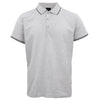 Men's Unisex Polo Shirts Basic Plain Breathable Tops Cotton Cascual Sport Shorts, Light Grey, 3XL