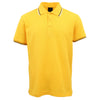 Men's Unisex Polo Shirts Basic Plain Breathable Tops Cotton Cascual Sport Shorts, Yellow, M