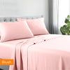 1200tc hotel quality cotton rich sheet set king single blush