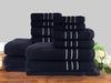 14pc classic dobby stripe cotton towel set 650gsm sailor blue