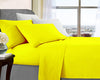 ultra soft microfibre sheet set king single yellow