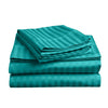 soft stripe microfibre sheet set king teal