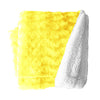 plush fleece sherpa backed reversible throw light yellow