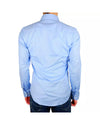 Milano Solid Color Shirt in Light Blue 39 IT Men