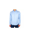 Milano Solid Color Shirt in Light Blue - Soft Satin Fabric - 100% Cotton 41 IT Men