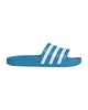 Blue/White Adidas Slides with Cloudfoam Cushioning - 9 US