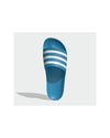 Blue/White Adidas Slides with Cloudfoam Cushioning - 9 US