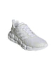 White Leatherette and Mesh Running Shoes - 11 US