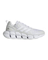 White Leatherette and Mesh Running Shoes - 7 US