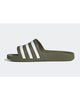 Green Adidas Slides with Signature Stripes - 7 US