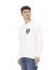 Logo Print Crewneck Sweatshirt with Ribbed Cuffs L Men