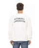 Logo Print Crewneck Sweatshirt with Ribbed Cuffs L Men