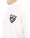 Logo Print Crewneck Sweatshirt with Ribbed Cuffs M Men