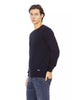 Baldinini Crewneck Sweater with Metal Monogram S Men