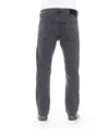 Logo Button Regular Man Jeans with Tricolor Insert W38 US Men