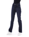 Regular Jeans with Logoed Button and Tricolor Insert W30 US Women