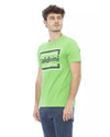 Round Neck Short Sleeve T-shirt with Front Print XL Men