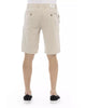 Solid Color Bermuda Shorts with Front Zipper and Button Closure. W46 US Men