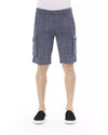 Cargo Shorts with Front Zipper and Button Closure W36 US Men