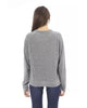 Metal Monogram Crew Neck Sweater with Ribbed Details M Women