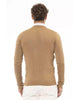 Fine Ribbed Knit V-neck Sweater with Long Sleeves 52 IT Men