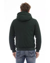 Threaded Pocket Jacket with Double Breasted Closure and Logo Zipper Pull 3XL Men