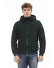 Threaded Pocket Jacket with Double Breasted Closure and Logo Zipper Pull M Men