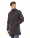 Stylish Long Jacket with Welt Pockets and Zip/Button Closure 3XL Men