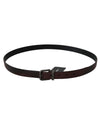 100% Authentic Dolce &amp; Gabbana Leather Belt with Gray Buckle 115 cm Men